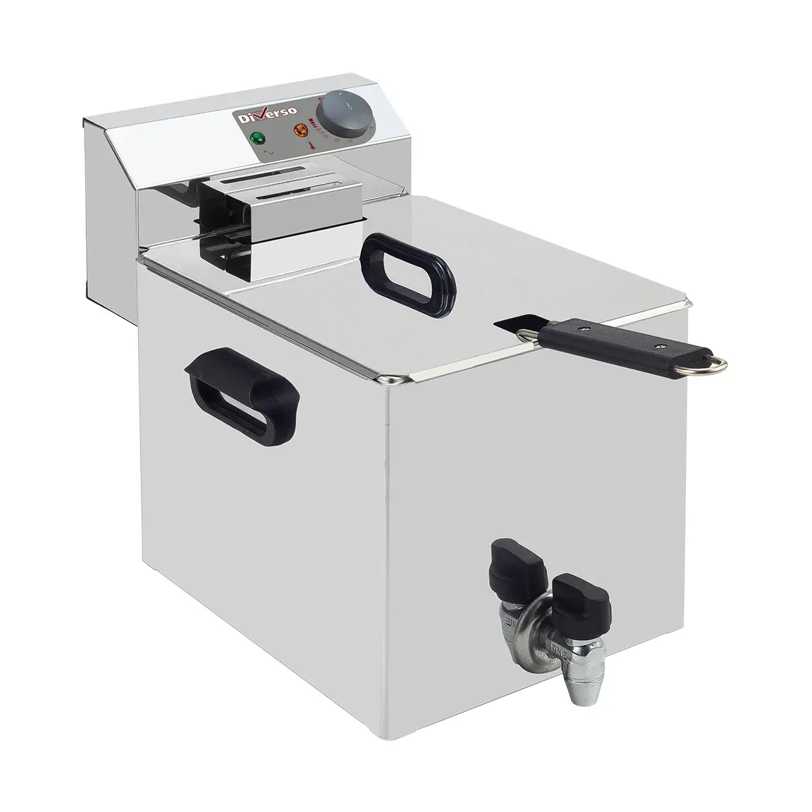 Friteuse de table électrique 8 litres + robinet de vidange