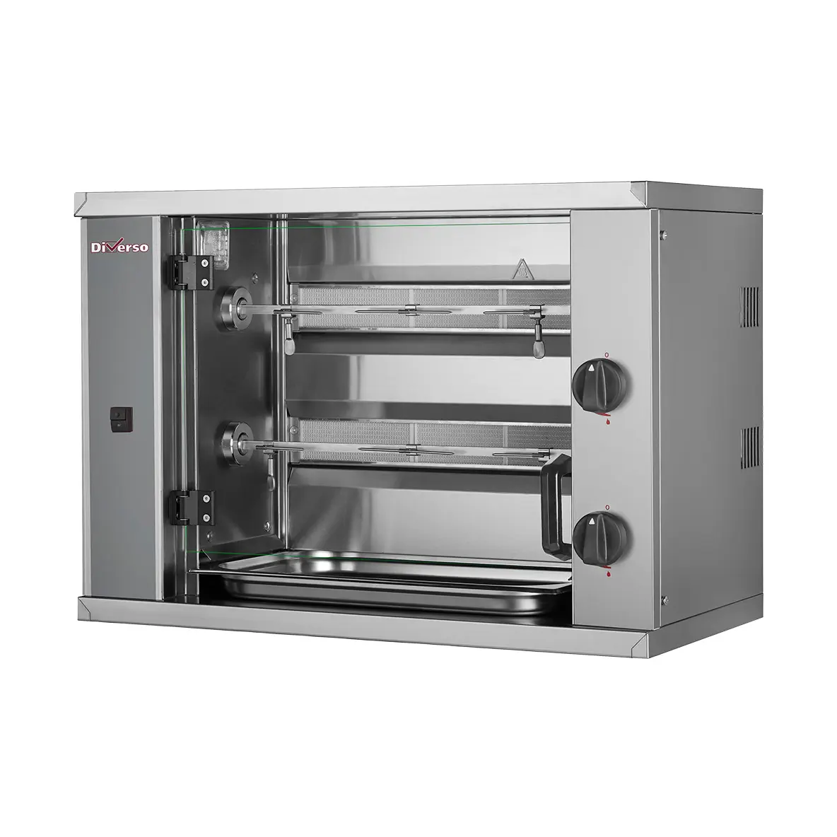 Rôtissoire à poulets gaz, 2 broches (6 poulets) SMALL