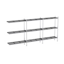 Rayonnage aluminium angle 4199x370 1700 3 niveaux