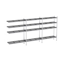Rayonnage aluminium angle 3297x570 2000 4 niveaux