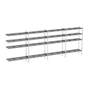 Rayonnage aluminium angle 5216x570 2000 4 niveaux
