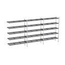 Rayonnage aluminium angle 3953x570 2000 5 niveaux