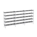Rayonnage aluminium 3407x370 1700 5 niveaux