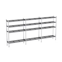 Rayonnage aluminium 4227x370 2000 4 niveaux