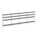 Rayonnage aluminium 4998x370 2000 4 niveaux