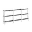 Rayonnage aluminium 3325x570 2000 3 niveaux