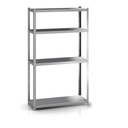 Etagère en acier inoxydable e = 1,5 mm 1400x600x1700 mm avec omégas de renfort à 6 niveaux