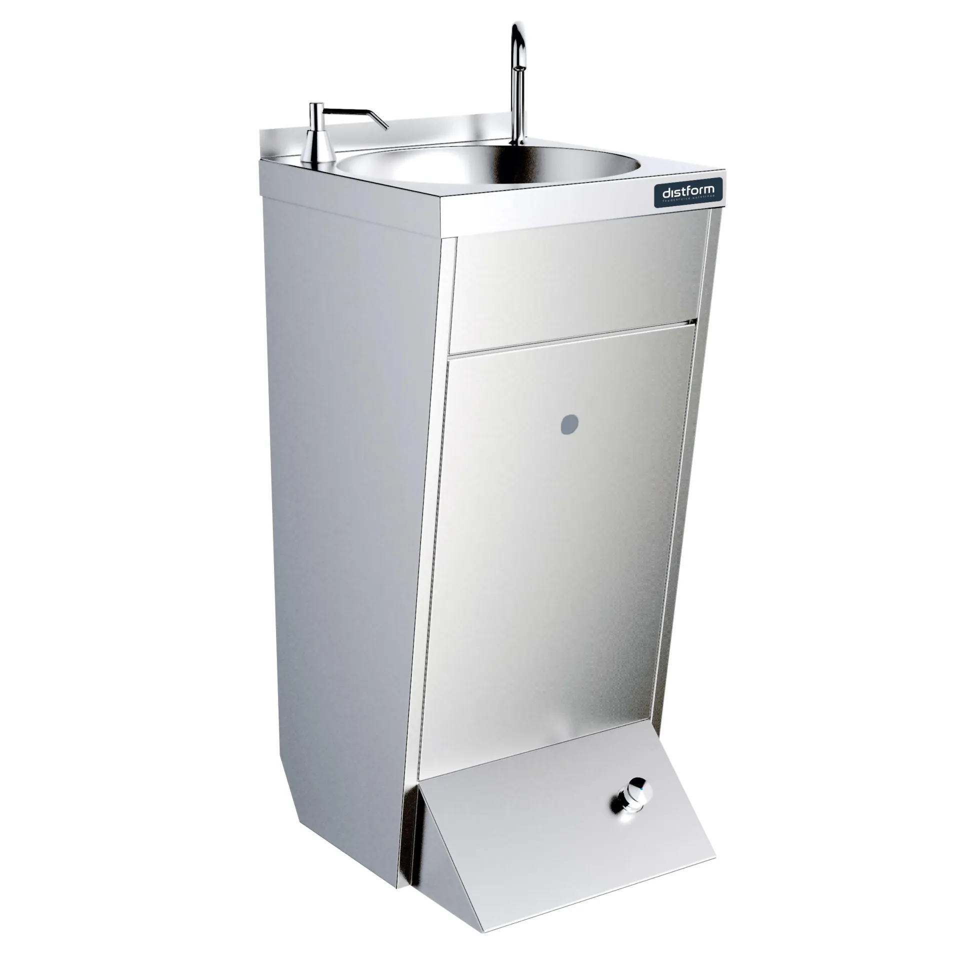 Lave-mains sur piètement 400x440x850 avec robinet à bec pivotant