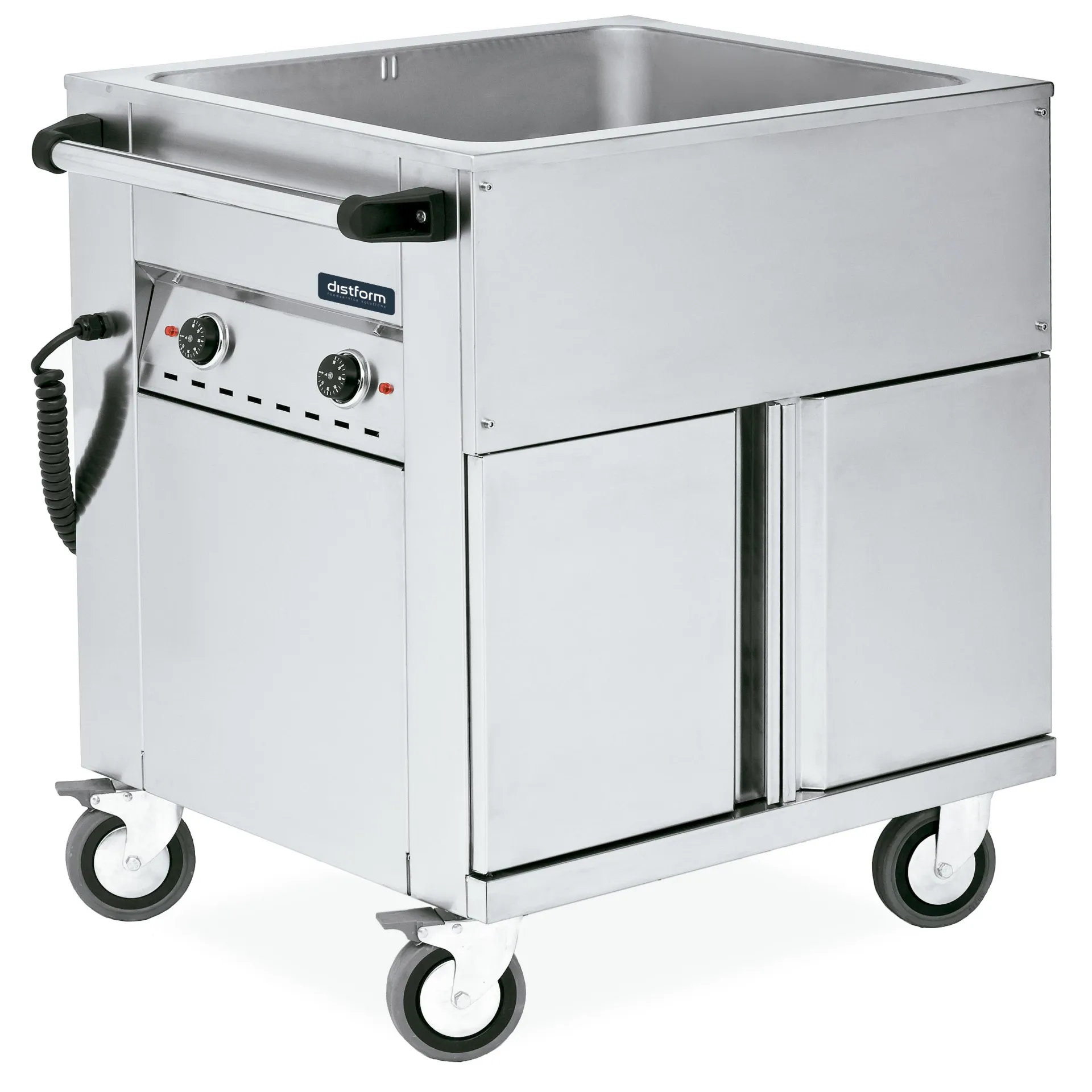 Chariot bain-marie avec réserve chaude GN 3/1