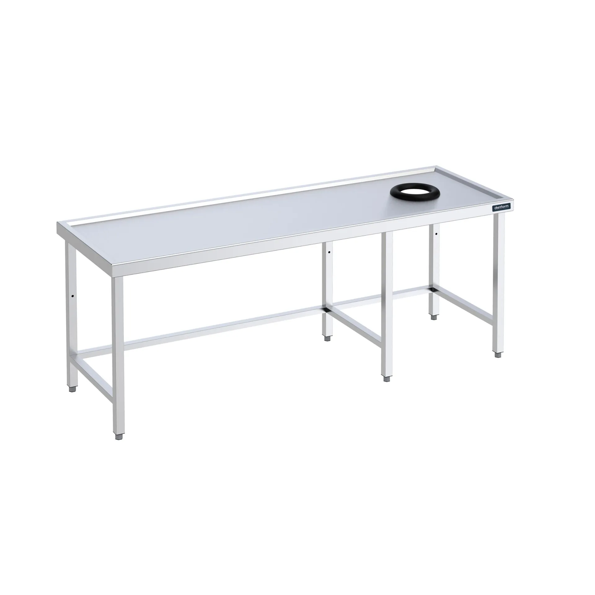 Table avec orifice vide-déchets 2000x700x850 MR