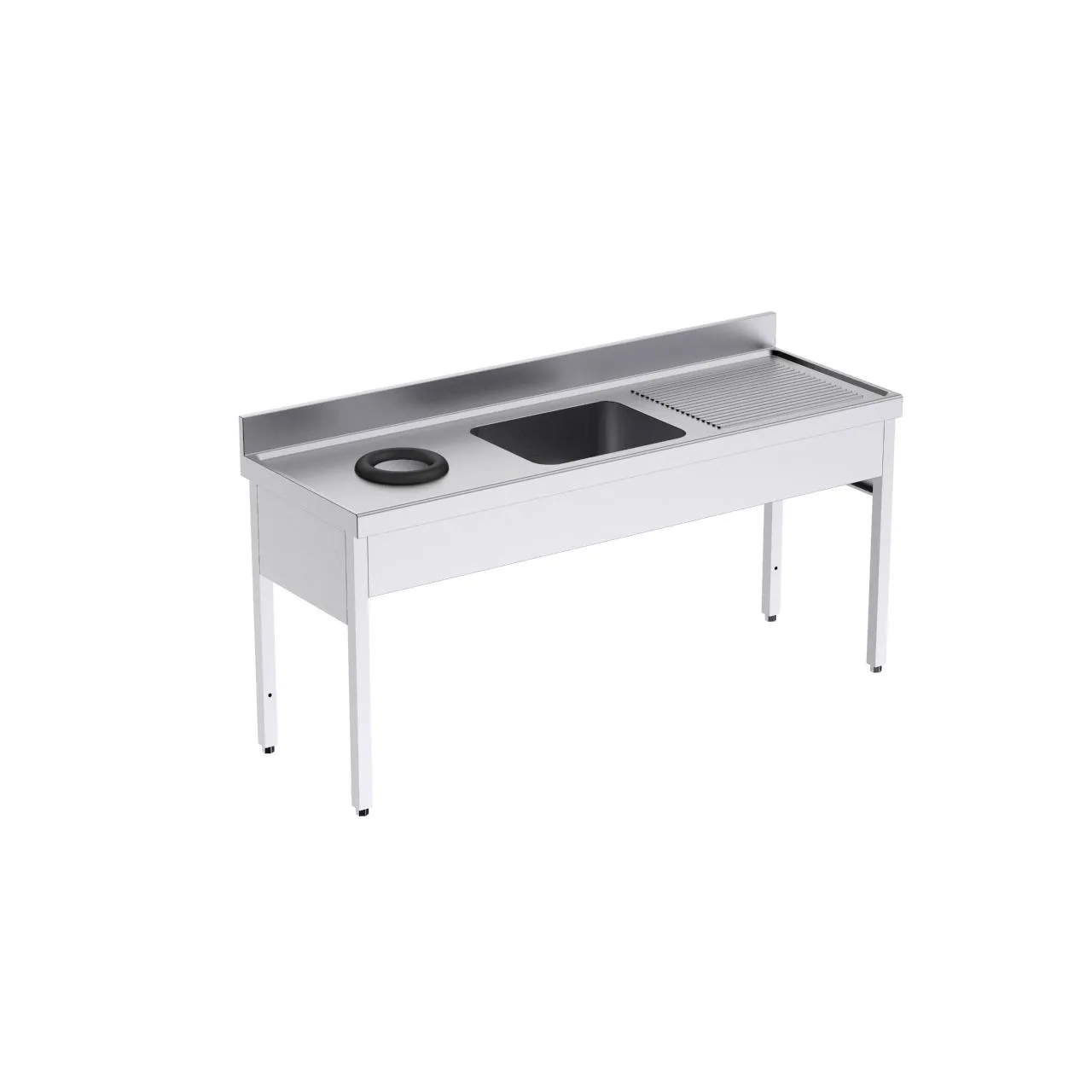 Bâti plonge avec orifice vide-déchets 1800x700x850 à droite