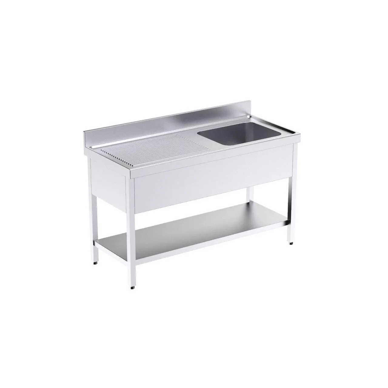 Bâti avec plonge 1400x550 à gauche et étagère