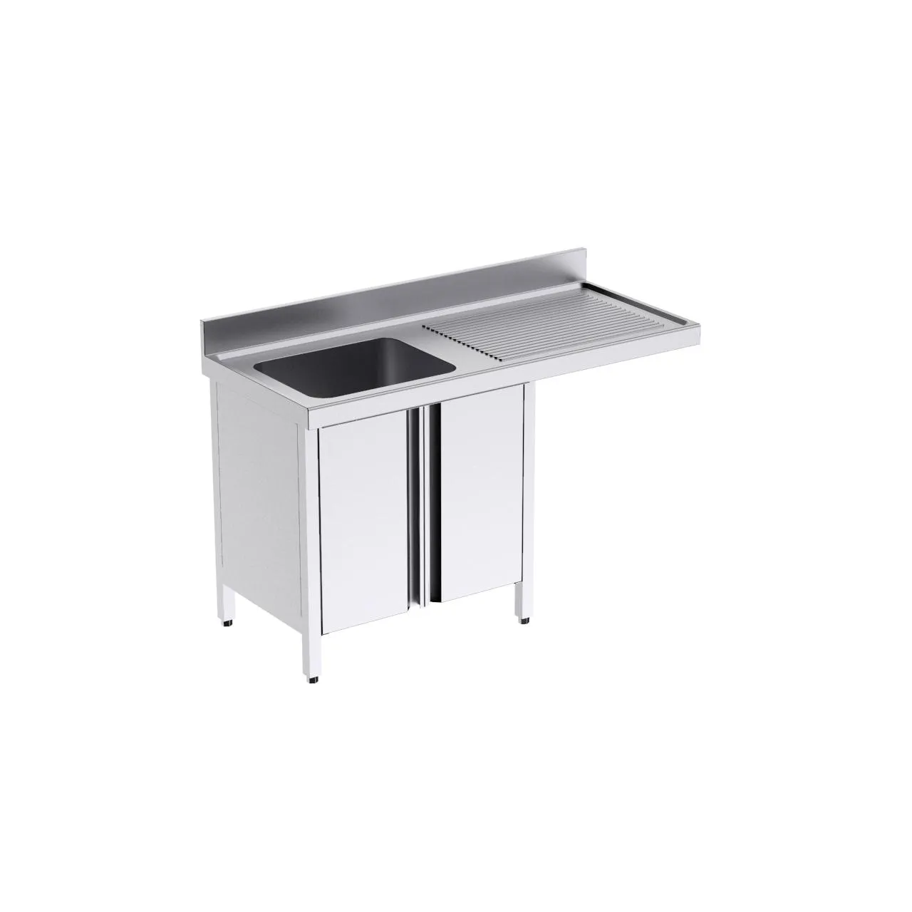 Plonge avec portes 1400x550 D et espace pour lave-vaisselle