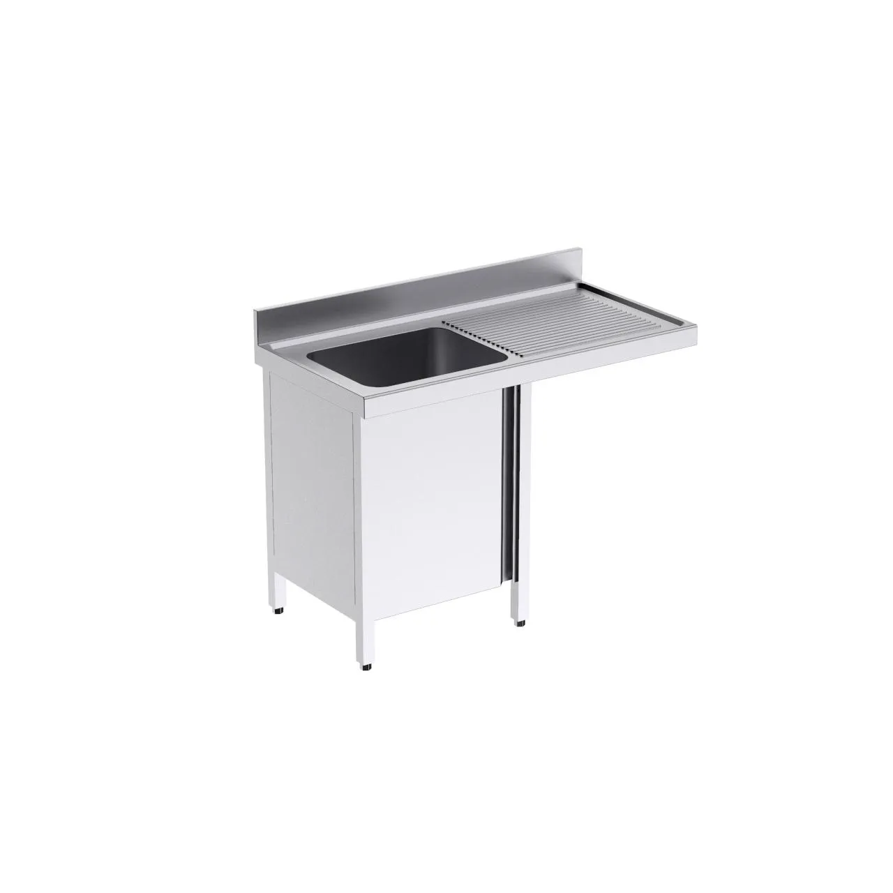 Plonge avec portes 1200x600 D et espace pour lave-vaisselle