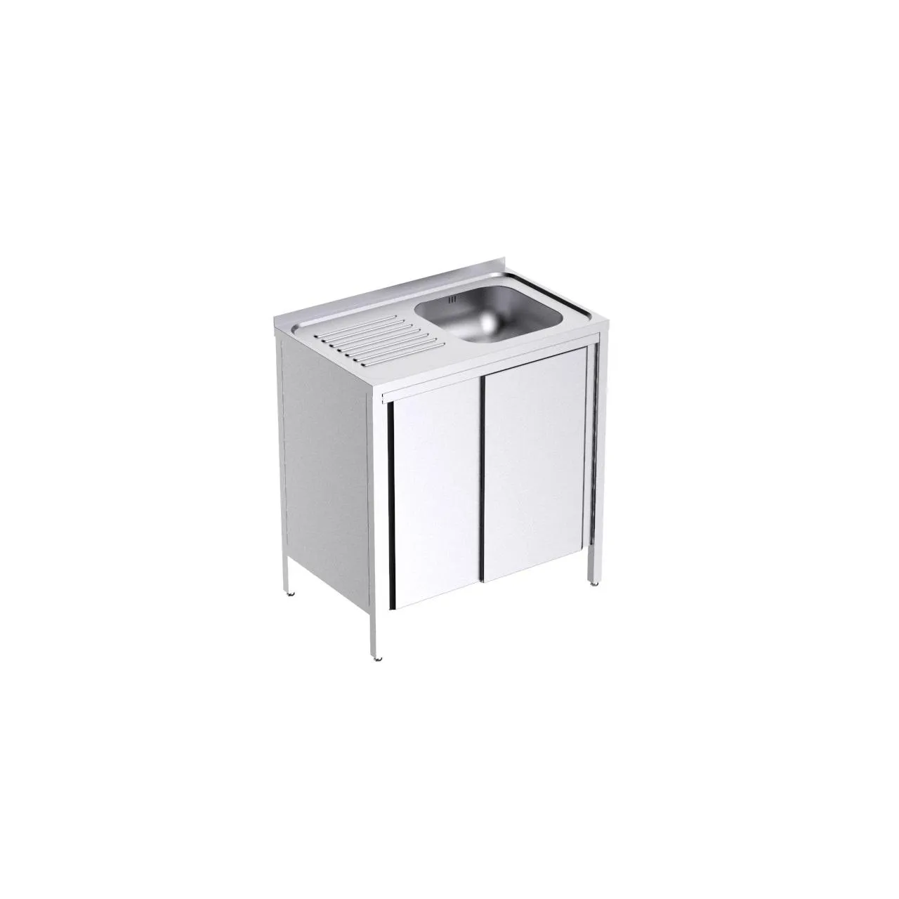 Bâti avec portes et plonge 800x500 à gauche