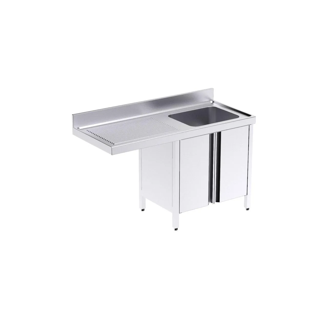 Plonge avec portes 1400x600 G et espace pour lave-vaisselle