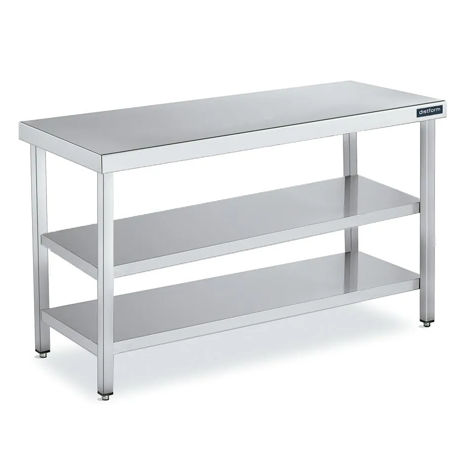 Table centrale 1300x700 avec 2 étagères