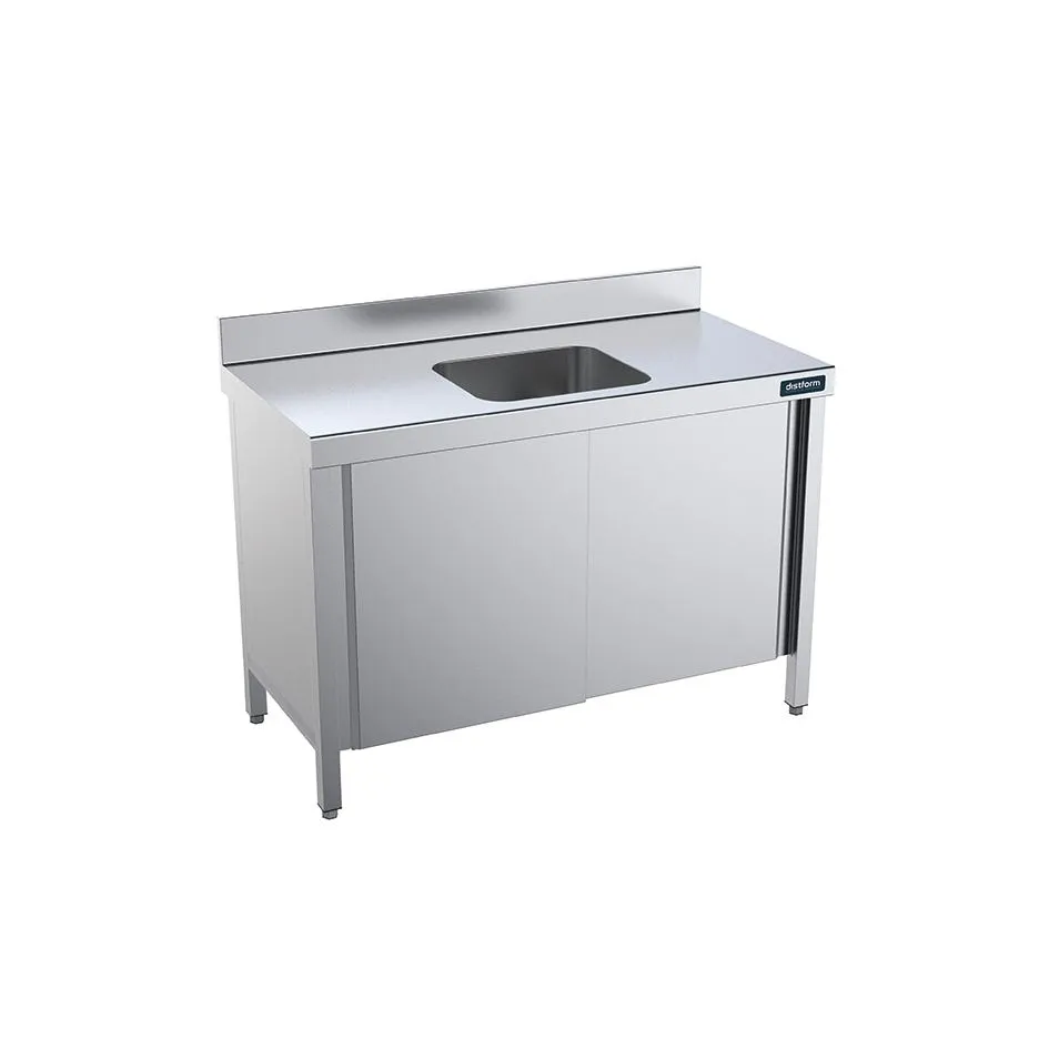Table de 1600x600 avec portes et bac central