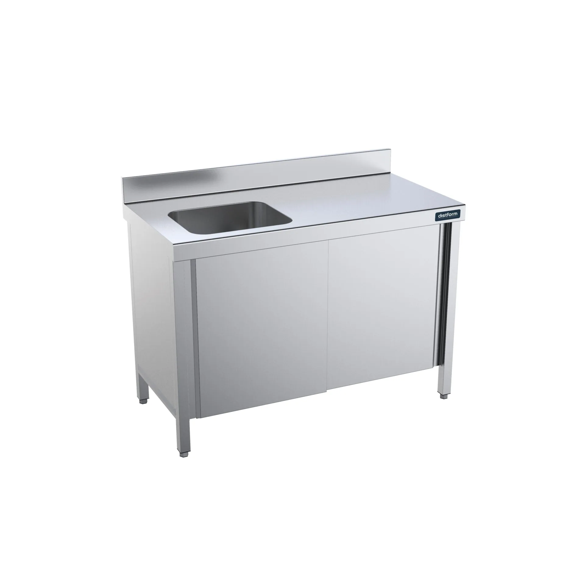 Table de 2000x600 avec portes et bac à gauche