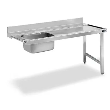 Table murale entrée de prélavage bac à gauche 2100x750x850