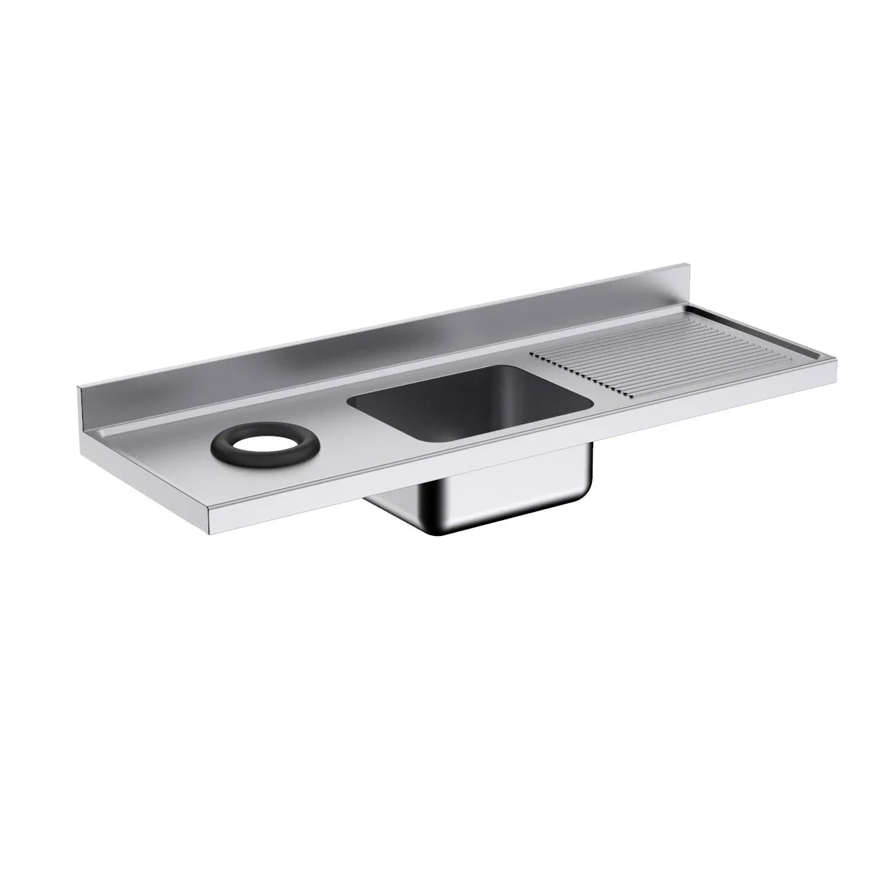 Plonge avec orifice vide-déchets 1800x600 1c/1e D 500x400x250