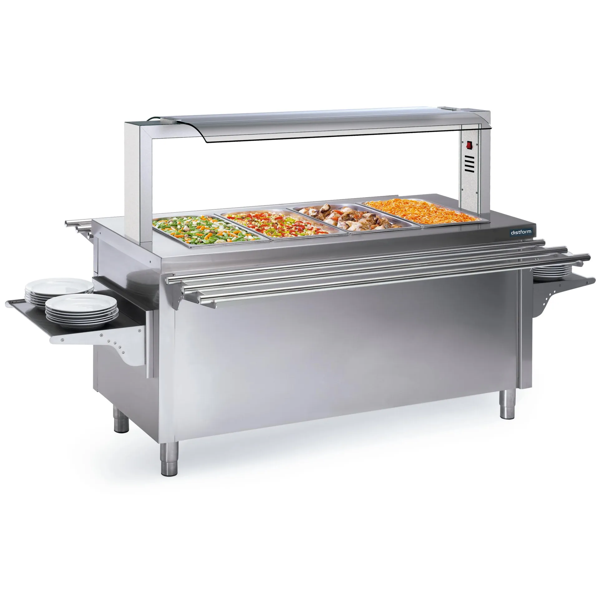 Îlot central bain-marie sec 6 GN 1/1