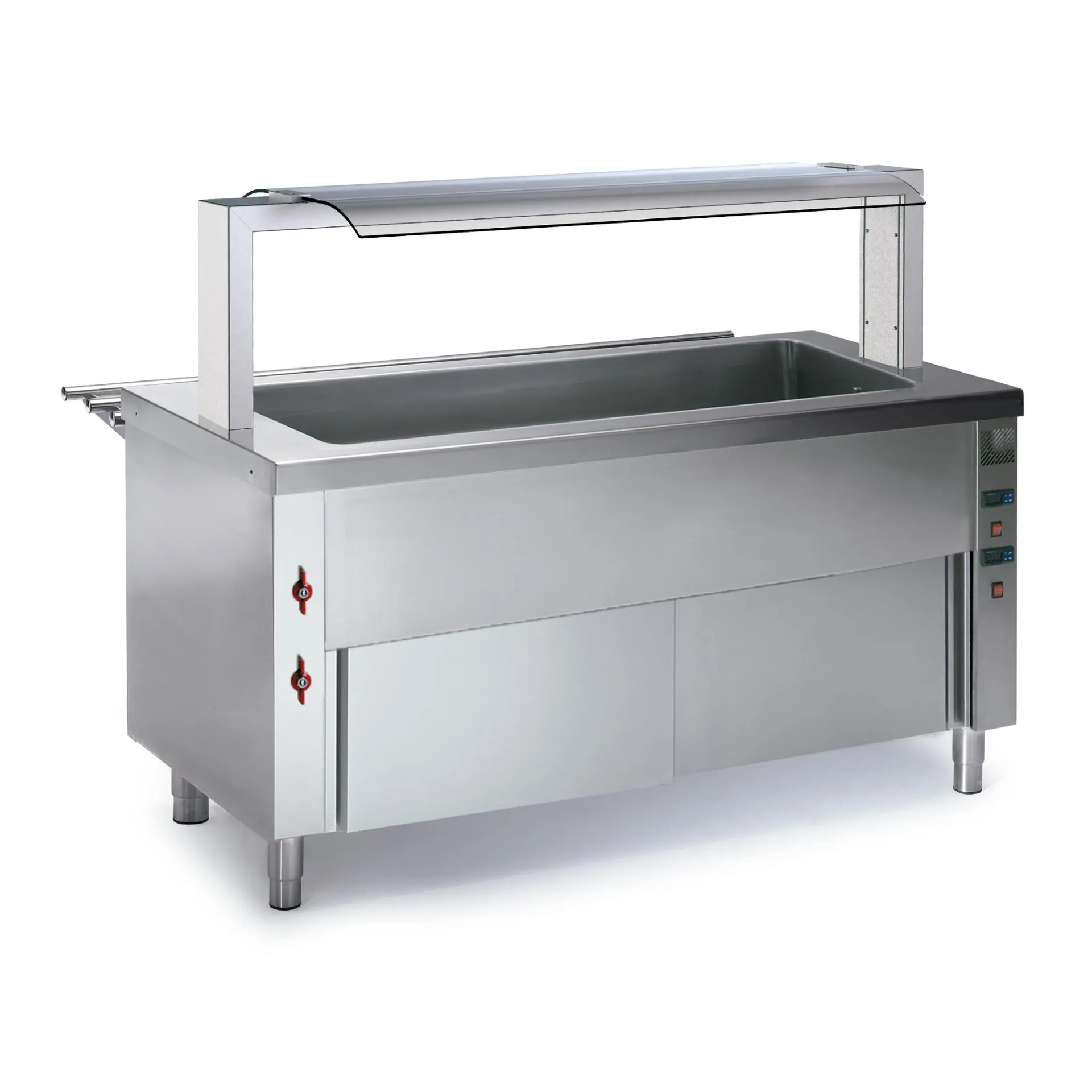 Self bain-marie humide 1600x700x850 avec réserve chauffante