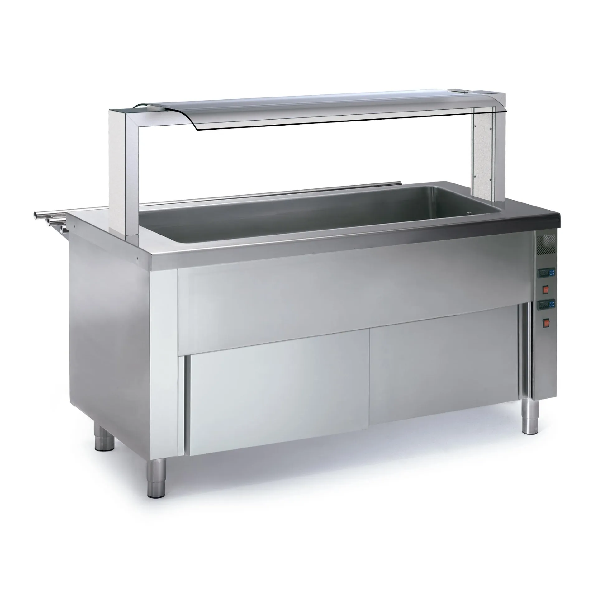Self bain-marie sec 1600x700x850 avec réserve chauffante