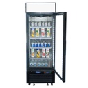 Armoire de présentation 1 porte vitrée positive noire 610L