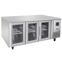 Table réfrigérée positive vitrée GN1/1 - 3 portes - 420L