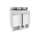 Meuble de préparation GN1/1 - 2 portes - Capot inox - 300L - Inox