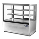 Vitrine réfrigérée comptoir 1500mm - Inox - 2 étagères - Froid ventilé